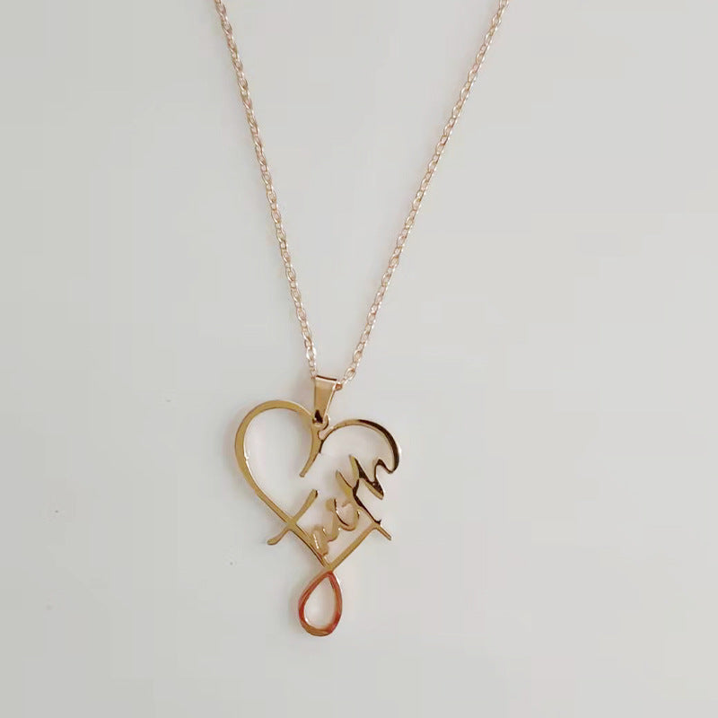 Necklace Heart Of Faith Pendant