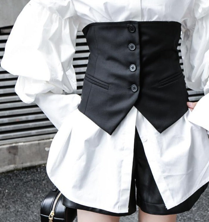 Akino Button Waist Vest
