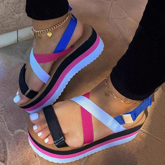Platform color sandals